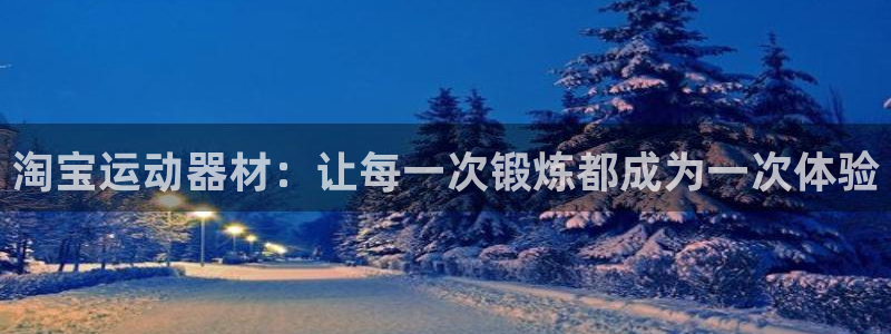意昂集团官网：淘宝运动器材：让每一次锻炼都成为一次体